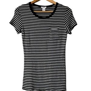 “ADC” Soft Black and White Striped Women's Top. Soft and in Excellent Condition!